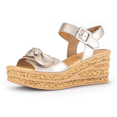 Abbildung von Gabor Keilsandalette, Damen, Größe: 37.5, Puder Schuhe