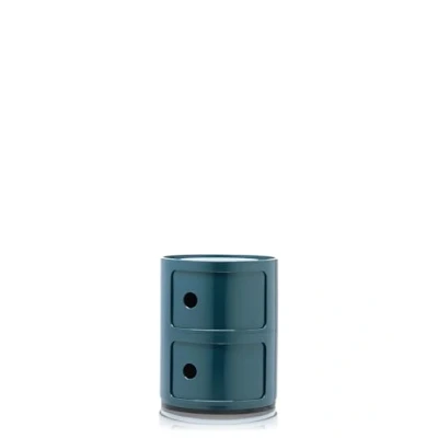 Abbildung von Kartell Componibili, 2 Elements, Blau, Runde Basis