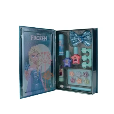 Abbildung von Lip Smacker Frozen Beauty Book Tin, Schminkset für Kinder mit Lippenbalsam, Lidschatten und Nagellack, Inklusive Haarzubehör