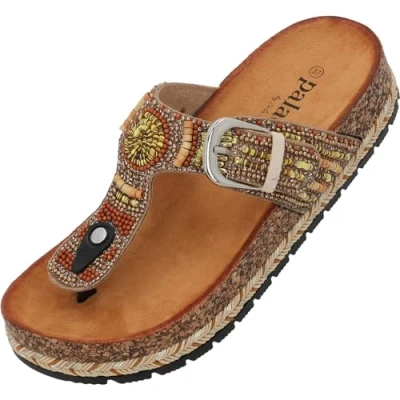 Abbildung von Palado by Sila Sahin Zehentrenner, Damen, Größe: 37, Tan Schuhe