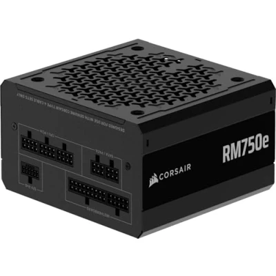 Abbildung von CORSAIR RM750e (2025) Fully Modular Low Noise ATX Power Supply with 12V 2x6 Cable 3.1 &amp; PCIe 5.1 Compliant, Cybenetics Gold Efficiency, 105C Rated Capacitors, Modern Standby Mode Black