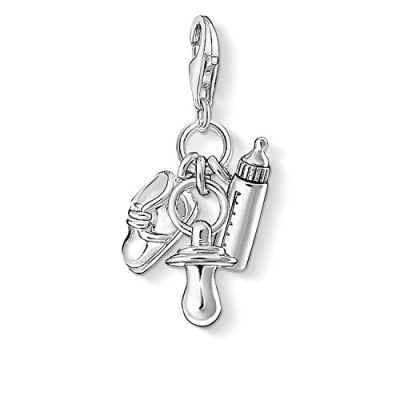 Abbildung von Thomas Sabo Damen Charm Anhänger Baby Geburt Club 925 Sterling Silber 1116 637 12