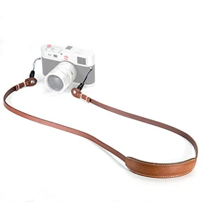 Abbildung von CANPIS Echtes Leder Kamera gurt Schnellverschluss, CP005 Vintage Schultergurt Hals ragegurt für Nikon Canon Sony Pentax Leica Olympus Fuji Alle DSLR (Braun)