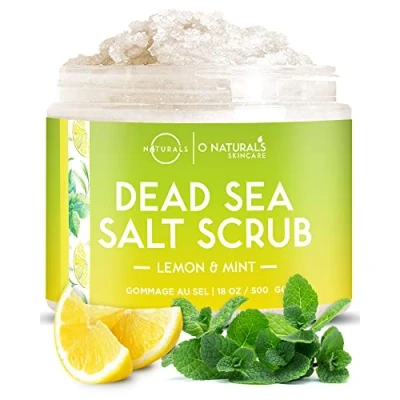 Abbildung von Ultra Körperpeeling Body Scrub Lemon Mint 510g Natürliches mit Totem Meer Salz Feuchtigkeitspflege Peeling Körper für alle Hauttypen von ONaturals