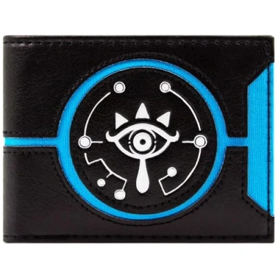 Abbildung von Hyrule Zelda Breath of The Wild Sheikah Schatten Volk Emblem Geldbörse/Geldbeutel Klapp ID &amp; Kartenhalter, Schwarz