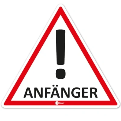 Abbildung von iSecur Auto Magnet Schild Anfänger! I 12,6 x 11 cm Vorsicht Achtung Fahranfänger für Kfz LKW abnehmbar wetterfest magnetisch hin_291