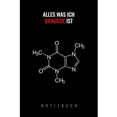 Abbildung von ALLES WAS ICH BRAUCHE IST: A5 Notizbuch kariert Chemie Geschenk für Chemiker und Studenten lustige Wissenschaft Kalender Nerd Gadget