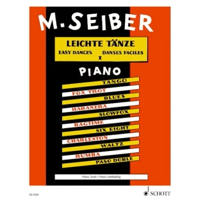 Abbildung von Leichte Tänze: Ein Querschnitt durch die neuen Tanzrhythmen für instruktive Zwecke. Band 1. Klavier 4 händig.