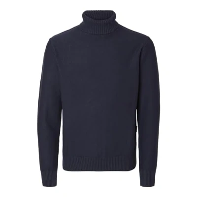 Abbildung von Selected Homme Slhaxel LS W Strickpullover, Herren, Größe: XL, Sky captain