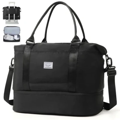 Abbildung von TAN.TOMI Reisetasche Handgepäck,Sporttasche Damen,46x23x32 cm,Handgepäck Tasche Weekender Bag wasserdichte Duffle Trainingstasche Kliniktasche Geburt Geeignet Urlaub Camping