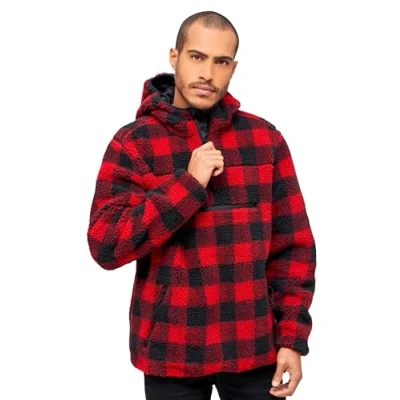 Abbildung von Brandit Fleecepullover, Herren, Größe: 5XL, Red/black/white
