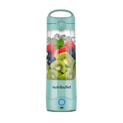 Abbildung von nutribullet Stabmixer, 475ml BPA frei, Tragbarer Mixer, Multifunktionsmixer, USB C Ladegerät, über 15 Mixzyklen, Hellblau, NBP003LBL