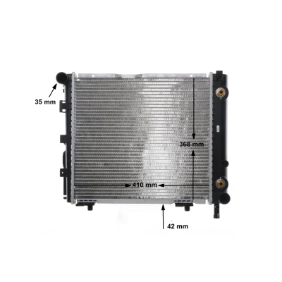 Abbildung von MAHLE ORIGINAL CR 256 000S Kühler, Motorkühlung für Fahrzeuge ohne Klimaanlage 410 368 42 Kühlrippen gelötet MERCEDES BENZ: SL Convertible, 190