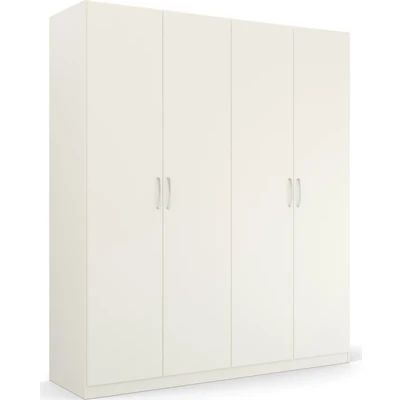 Abbildung von Rauch Möbel Pure by Quadra Spin Schrank Drehtürenschrank, Weiß, 4 trg., inkl. 2 Kleiderstangen, Einlegeböden, BxHxT 181x210x54 cm