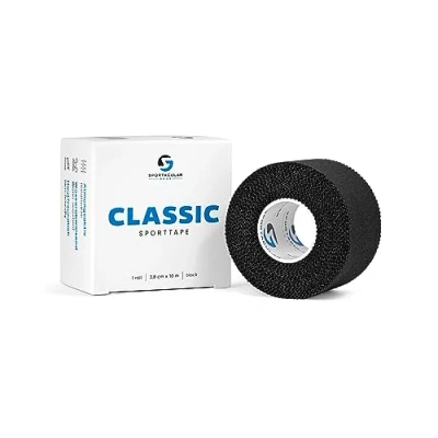 Abbildung von Sportacular Gear Sporttape Classic 3,8cm x 10m versch. Farben und Mengen starres, nicht elastisches Tape wasserabweisend, hautfreundlich, Baumwolle (1 Rolle, schwarz)