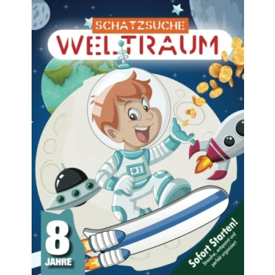 Abbildung von Weltraum Schatzsuche Kindergeburtstag ab 8 Jahren: Astronauten aufgepasst! Findet mit dieser Schnitzeljagd den Schatz im Weltall und lüftet das Geheimnis des Planeten Erde 9! (Bravo Schatzsuche)