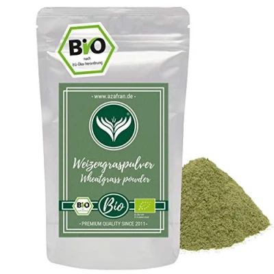 Abbildung von Azafran BIO Weizengraspulver, Weizengras Pulver gemahlen aus DE oder AT 500g