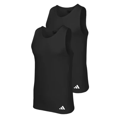 Abbildung von adidas Sportswear Ergonomic TANK 2PK Unterhemd/shirt, Herren, Größe: Large, Black