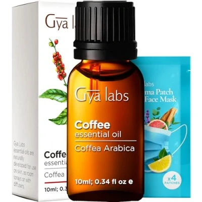 Abbildung von Gya Labs Ätherisches Kaffeeöl für die Aromatherapie 100% Reines Natürliches Diffusoren, Haut, Düfte, Badebomben, Spray, Kerzen und Seifen (10 ml)