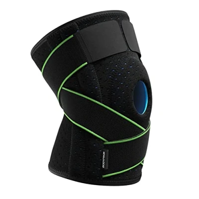 Abbildung von Bodyprox Kniebandage mit seitlichen Stabilisatoren und Gel Pads für Kniescheibe, gegen Arthrose (Regular)