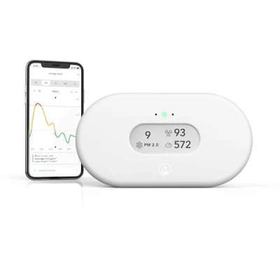 Abbildung von Airthings 2960 View Plus Intelligenter Radon und Luftqualität Messgerät (Feinstaub, Radon, CO2, VOC, Luftfeuchtigkeit, Temperatur)