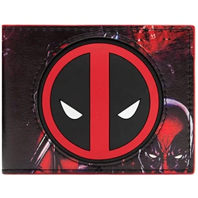 Abbildung von Marvel Deadpool animiert Antihero Gesicht Rot Portemonnaie Geldbörse