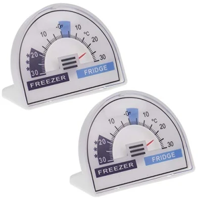 Abbildung von Kühlschrank /Gefrierschrank Temperaturmessgerät Thermometer, Zifferblatt mit empfohlenen Temperaturzonen, Kühler, 2 Stück