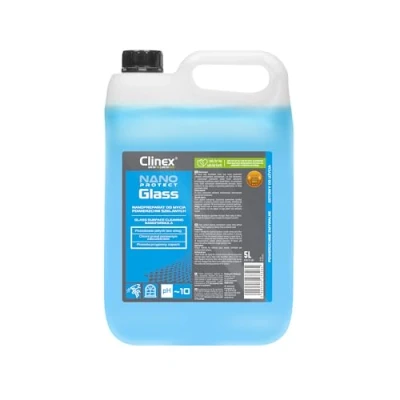 Abbildung von Clinex Glasreiniger Flüssigkeit Nano Protect 5 Liter/ 5000 ml/Intensiv Hochglanzreiniger für streifenfreien Glanz/Fensterreiniger/Glas und Spiegel Reiniger, streifenfreie Reinigungsformel