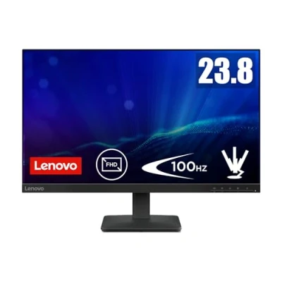 Abbildung von Lenovo L24 4e 23.8&quot; Full HD WLED Monitor 1920x1080 16:9 100 Hz 4ms Reaktionszeit IPS Panel HDMI VGA Anschluss Entspiegelt Raven schwarz 3 kg