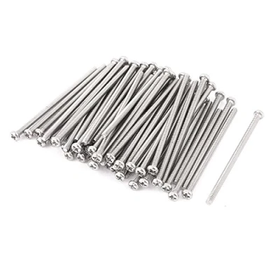 Abbildung von sourcing map M3 x 60mm 304 Edelstahl Kreuzschlitz Pan Kopf Schrauben Maschinenschrauben 60stk