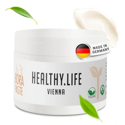 Abbildung von HEALTHY LIFE VIENNA Haarpaste Bora Paste 50ml Haarstyling für mattes Finish Texturierte Looks und Volumen, Haltefaktor 3 Haargel, Haarwachs Kurz &amp; Langes Haar Frauen Männer