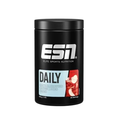 Abbildung von ESN Daily, Apple Cranberry, 480 g, mit Glutamin, Creatin, Collagen &amp; L Leucin für deine Bänder, Gelenke, Sehnen und Knorpel, geprüfte Qualität made in Germany
