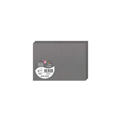 Abbildung von Clairefontaine 2353C Packung mit 25 Doppelkarten Pollen, 210g, in Format C6, 110 x 155mm, dunkelgrau