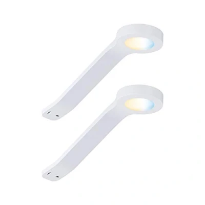 Abbildung von Paulmann 99973 LED Möbelleuchte Clever Connect Starter Set Mike DC 12V incl. 2x2 Watt dimmbar Weiß matt Kunststoff 2700 6500K