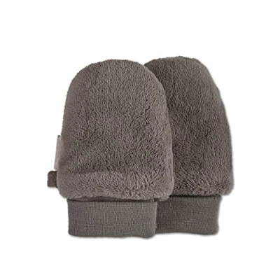 Abbildung von Sterntaler Unisex Baby Fäustlinge Ohne Daumen aus Teddyflausch, Elastisches Bündchen, Braun Melange, 1