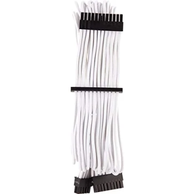 Abbildung von Corsair Premium Sleeved 24 pin Polig ATX Kabel Typ4 (Generation 4 Serie) Weiß