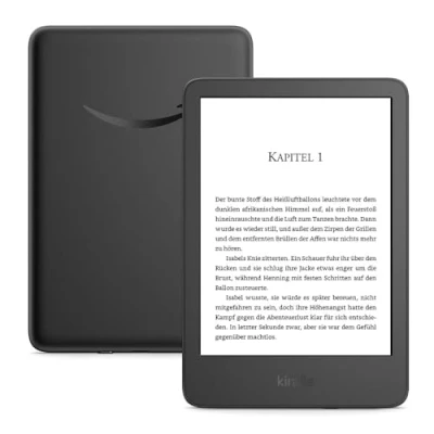 Abbildung von Der neue Amazon Kindle (16 GB) leichteste und kompakteste Kindle, mit blendfreiem Bildschirm, schnellerem Umblättern, anpassbarem Frontlicht langer Akkulaufzeit ohne Werbung schwarz