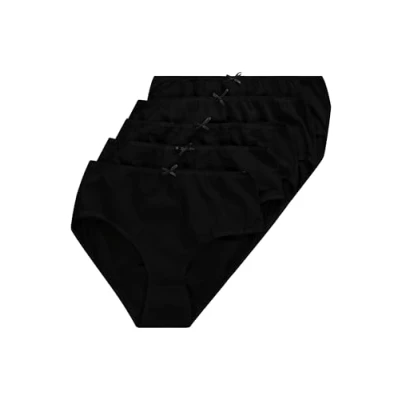 Abbildung von Ulla Popken Damen Slips, 5er pack Taillenslip, Schwarz, 58 60 EU