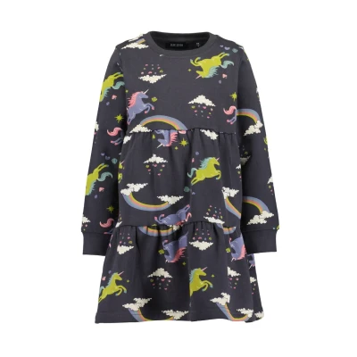 Abbildung von Blue Seven Unicorn Freizeitkleid für Kinder, Größe: 122, Grau