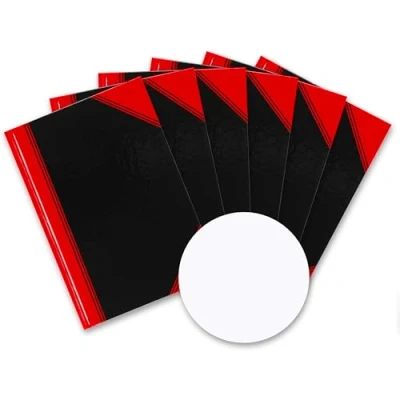 Abbildung von Bantex Notizbuch A4 blanko, 192 Seiten, 70 g/m², Hardcover, schwarz, 6 Stück