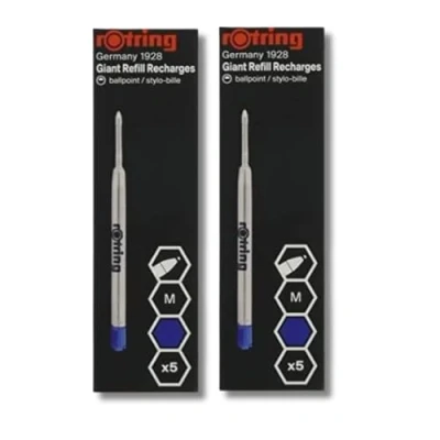 Abbildung von Rotring Tikky S0195360 Kugelschreibermine blau (M) 2 x Box mit 5 Stück