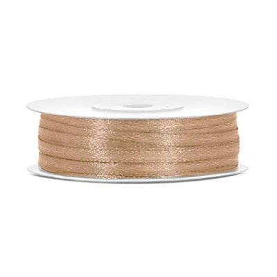 Abbildung von Satinband Polyester Schleifenband Seidenband Geschenkband 6/12/25/38/50/100 mm x 25 m (Größe 3mm 25m Farbe Gold)