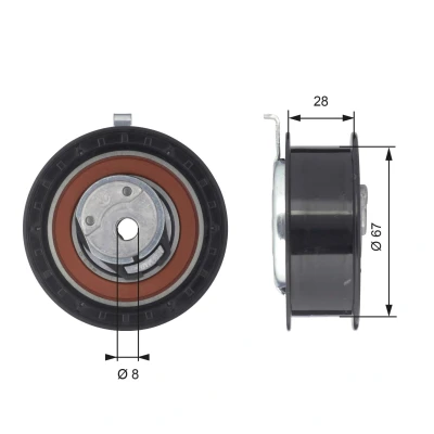 Abbildung von GATES FleetRunner Micro V Stretch Fit T43052 Spannrolle, Zahnriemen