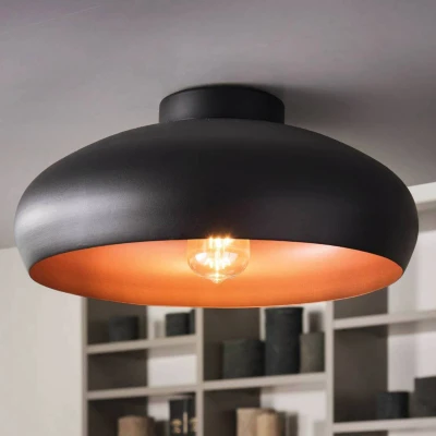 Abbildung von Eglo 94547 Deckenleuchte MOGANO schwarz, kupfer, E27 max. 1X40W