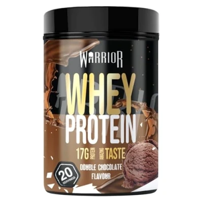 Abbildung von Warrior Whey Proteinpulver 500 g (bis zu 36 Shake) Muskelaufbau und Erholungsgetränk zum Genießen nach dem Training köstlich reich an Aminosäuren 20 Portionen (Schoko Brownie)