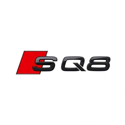 Abbildung von Audi 4M8071804 Schriftzug SQ8 Black Edition Emblem Buchstaben Modellbezeichnung Aufkleber, schwarz/rot