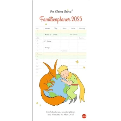 Abbildung von Der Kleine Prinz Familienplaner 2025: Familienkalender mit Motiven aus dem Kinderbuch Klassiker. Wand Kalender 5 Spalten. Terminkalender für Familien (Familienplaner Heye)
