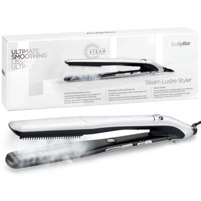 Abbildung von BaByliss Steam Lustre Styler Dampfglätteisen mit Surround Technologie ST595E , 1er Pack