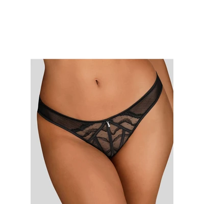 Abbildung von LASCANA Tanga, mit dekorativen Satinbändern, transparente Unterwäsche, Reizwäsche
