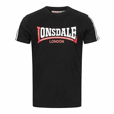 Abbildung von Lonsdale Herren T Shirt Normale Passform ELPHIN Black/White/Red L 117352